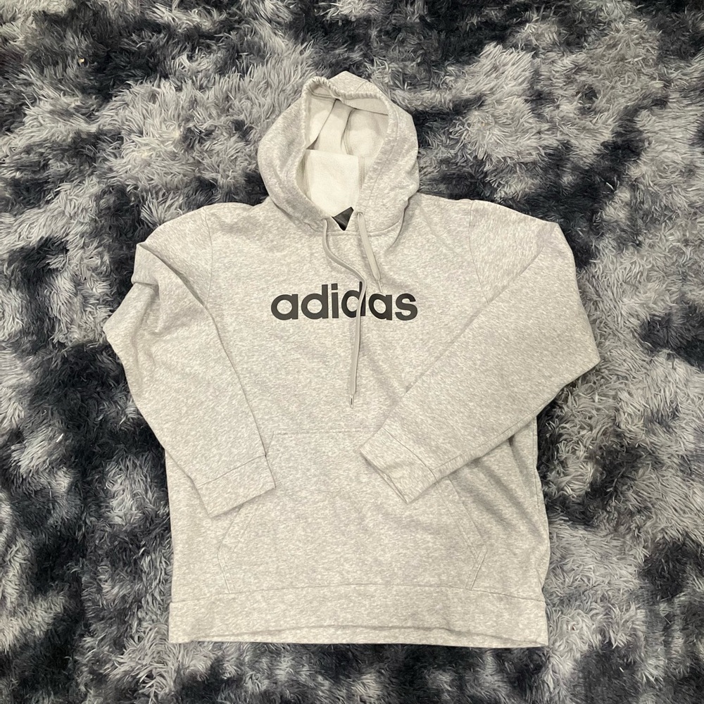 LIGHT GREY ADIDAS HOODIE XL